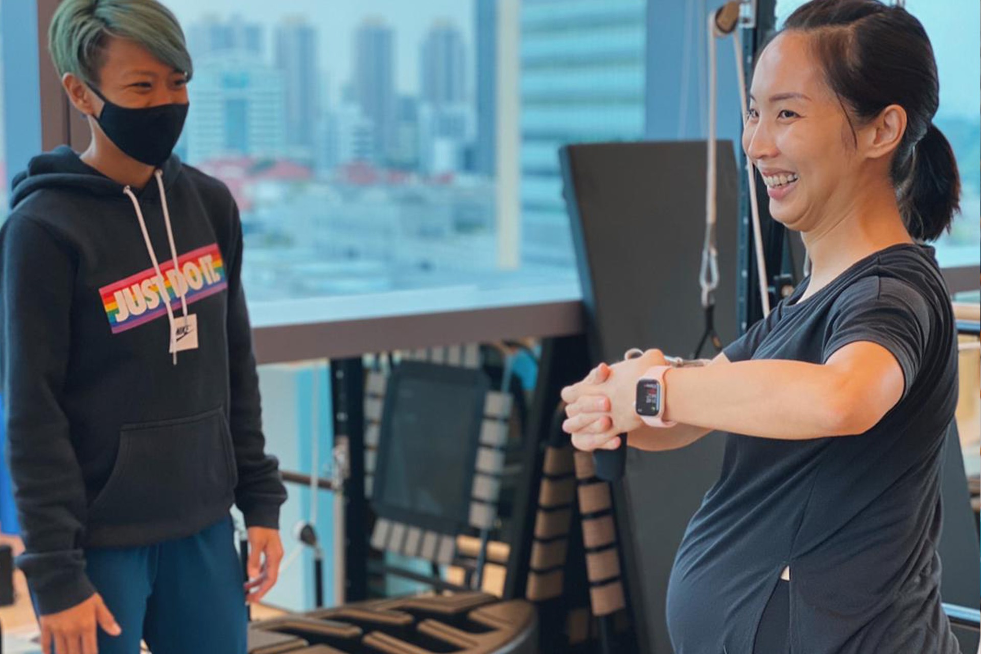 HelloPhysio Rehab pilates and personal training pre-natal pilates in Singapore